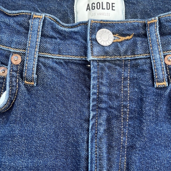 AGOLDE Nico Dark Wash Flare Leg High Rise Jeans Size 24 - Picture 9 of 9